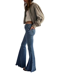 Free People Women's Low-Rise Flare Jeans