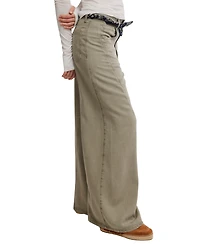 Free People Women's Haven Mid-Rise Button-Zip Fly Jeans