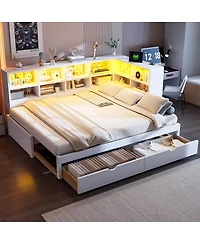 Streamdale Furniture Daybed with Storage, Led, Usb