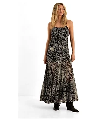 Nasty Gal Women's Spot Godet Hem Strappy Maxi Dress