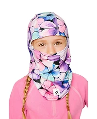 Deux par Deux Little and Big Girl (5-14) Brushed Jersey Balaclava Floral Print
