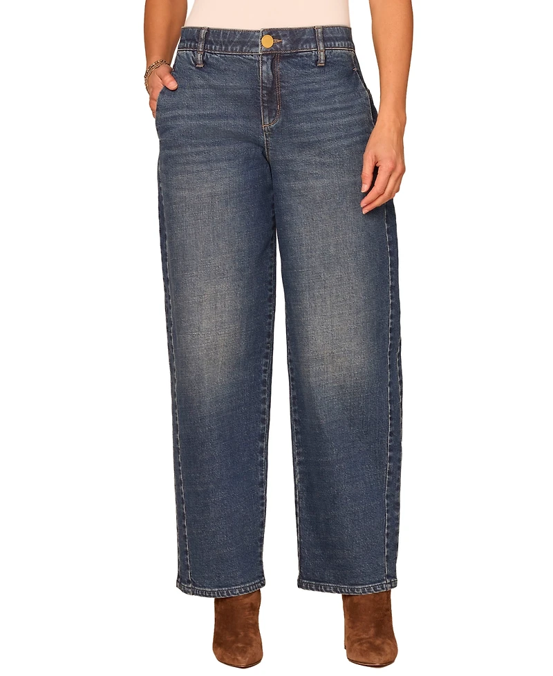 Democracy Women's AbSolution High-Rise Barrel-Leg Jeans
