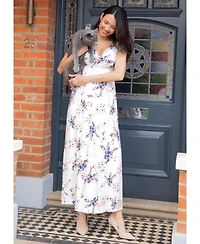 Tiffany Rose Maternity Alana Maxi Floral-Print V-Neck Empire-Waist Dress