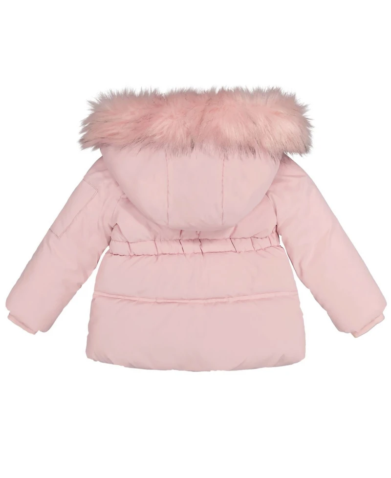 S Rothschild & Co Toddler Girls' 2T-5T Long-Sleeve Velvet Touch Parka Coat