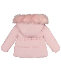 S Rothschild & Co Toddler Girls' 2T-5T Long-Sleeve Velvet Touch Parka Coat