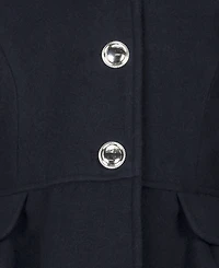 S Rothschild & Co Toddler Girls' 2T-5T Long-Sleeve Hooded Fur Trim Coat With Muff