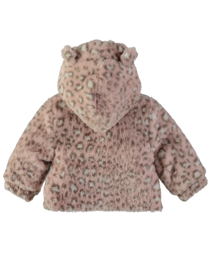 S Rothschild & Co Toddler Girls' 2T-5T Long-Sleeve Fur Reversible Jacket