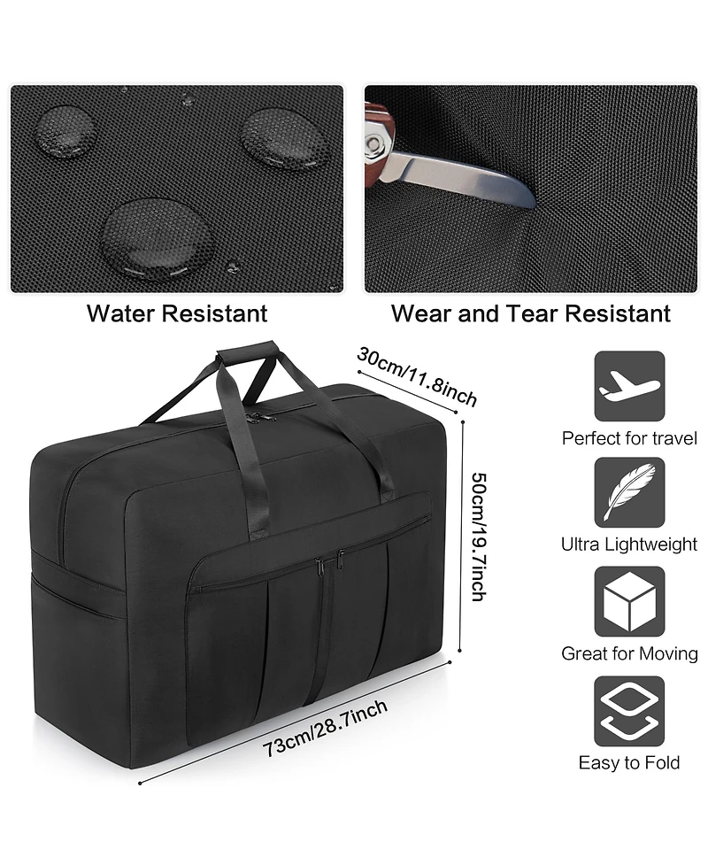 Piscifun Large Foldable Travel Duffel Bag Water Resistant Multi Purpose Storage