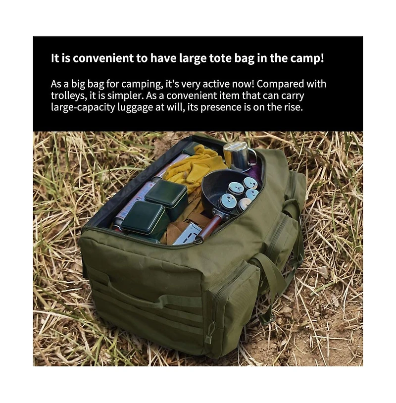 Piscifun Waterproof Oxford Camping Travel Duffle Bag Gym Sports Weekender Tote Organizer