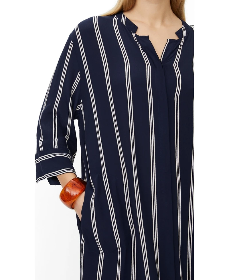 Masai Copenhagen Women's Striped Midi V-Neck Dress