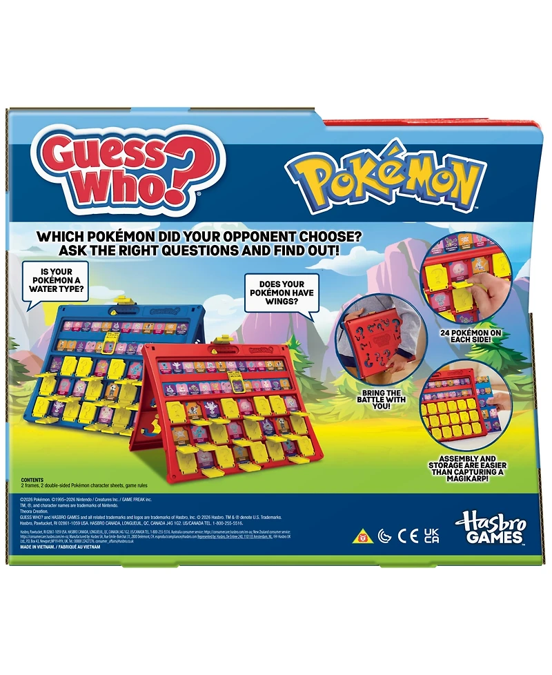 Hasbro Gaming Guess Who Pokemon Edition 2 Player Board Game, Ages 6+