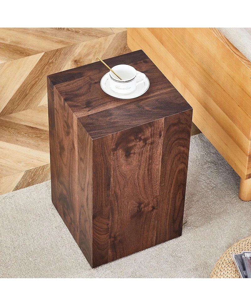 Streamdale Furniture 12x12x20 Inch Wood Grain Mdf Coffee Table - Luxurious Living Room Accent