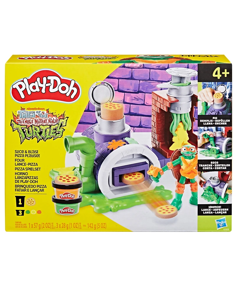 Play-Doh Teenage Mutant Ninja Turtles Slice and Blast Pizza Playset, Ages 4+