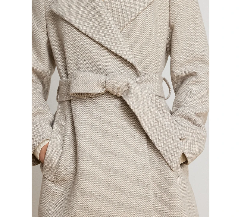 Lauren Ralph Women's Long Belted Wrap Coat