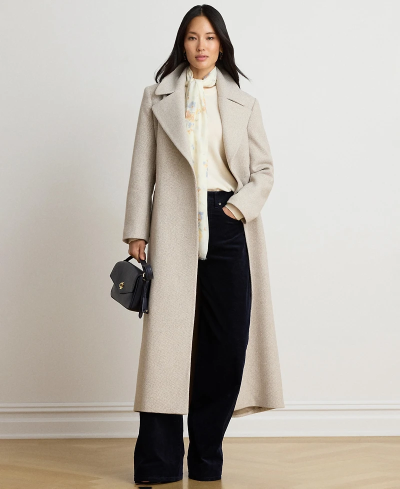 Lauren Ralph Women's Long Belted Wrap Coat
