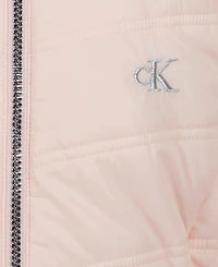 Calvin Klein Girls' 7-16 Aerial Hooded Puffer Jacket