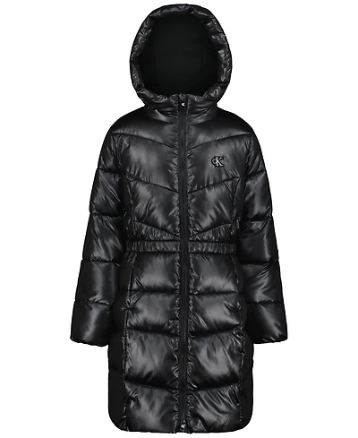Calvin Klein Girls' 4-6X Hooded Puffer Jacket
