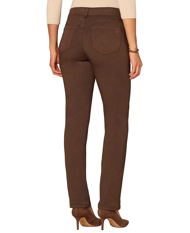 Democracy Petite "Ab"solution Straight-Leg Jeans