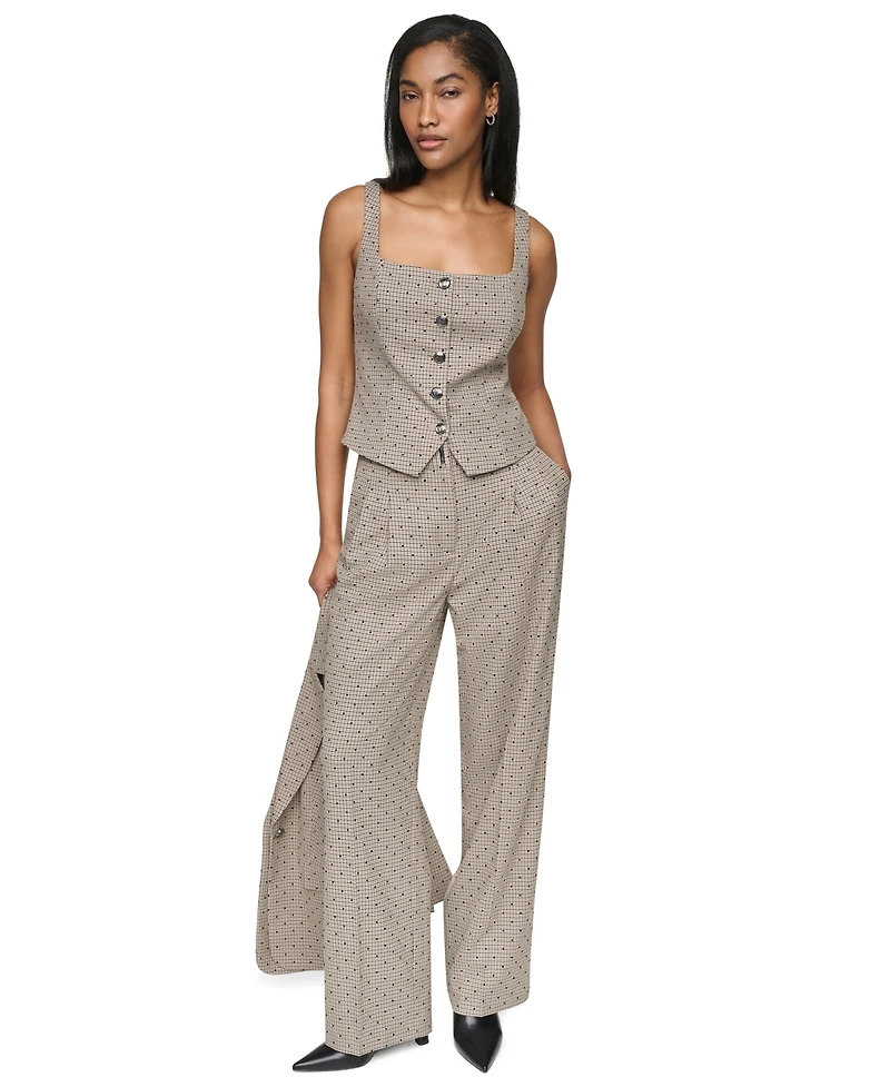 Dkny Women's High-Rise Straight-Leg Full-Length Pants