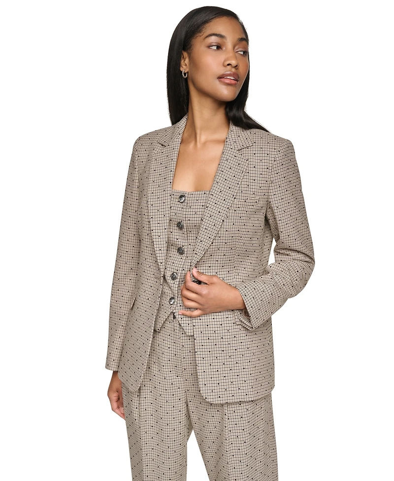 Dkny Women's One-Button Notch-Collar Blazer