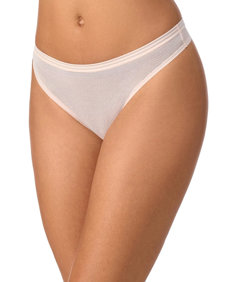 Dkny Women's 3 Pack Sheer Stripe Thong Panty