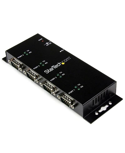StarTech.com 4 Port Wall Mountable Usb to DB9 RS232 Serial Adapter Hub