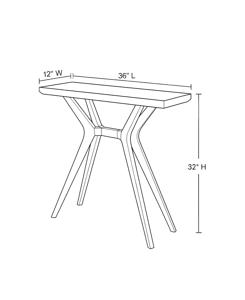 Sunset Living Furniture Cross Leg Console Table (36in / 910mm)