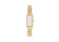 Peugeot Women's 35x20mm Mop Crystal Bezel Watch with Stainless Steel Bracelet