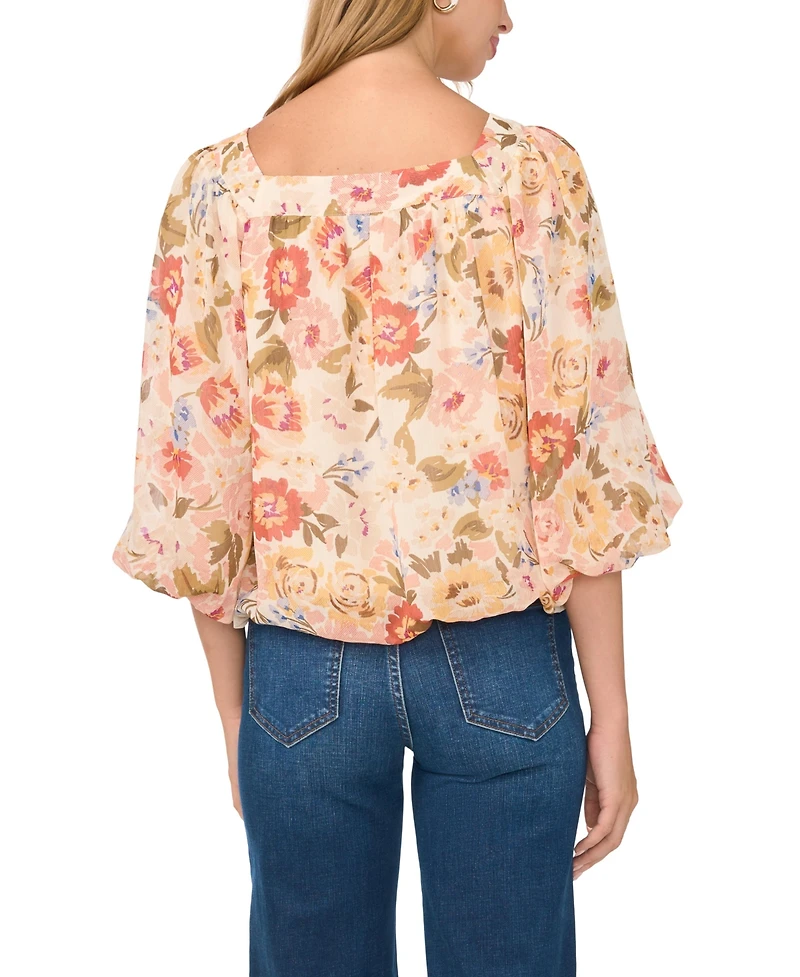 Vince Camuto Women's Square Neck Bubble Blouse
