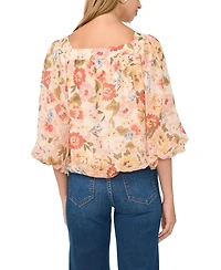 Vince Camuto Women's Square Neck Bubble Blouse