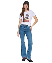 Dkny Jeans Petite Cotton-Modal Short-Sleeve Top