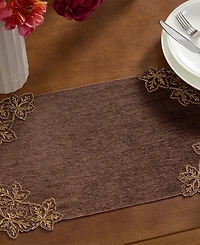 Lenox Lurex Leaves Velvet Rectangular Placemat, 13" x 19"