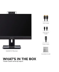 ViewSonic VG2457V 24" Ips Full Hd 100Hz Video Conferencing Usb-c Docking Computer Monitor