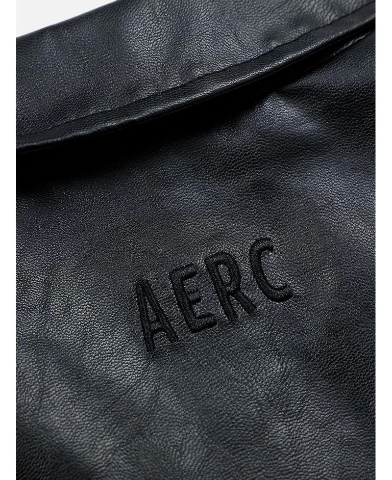 Aelfric Eden Women's Zip Up Ruched Leather Jacket