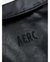 Aelfric Eden Women's Zip Up Ruched Leather Jacket