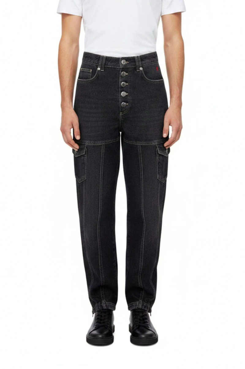 Pcfg Men's Women's Your Itch Zip-Detail Cotton Denim Pants