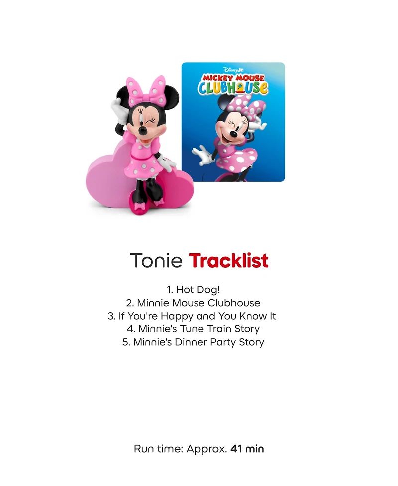 Tonies Minnie Mouse Clubhouse Friendship & Problem-Solving Stories Tonie Figurine, Ages 1+
