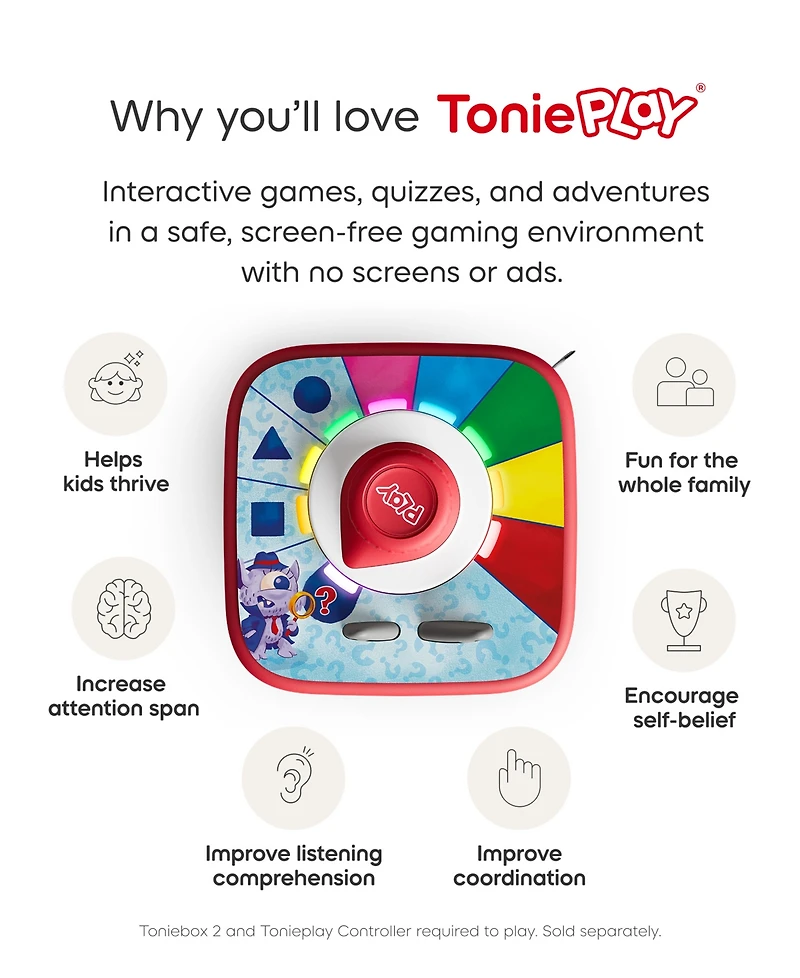 Tonies Guess Who Monster Mysteries Screen-Free Game Disc, Ages 5+