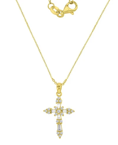 Macy's 14k Gold-Plated Mixed Cut Crystal Necklace
