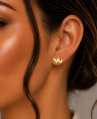 Macy's 14k Gold-Plated Dual Butterfly Earrings