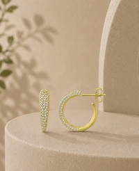 Macy's 14k Gold-Plated Polished Casual Hoop Earrings