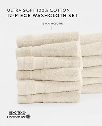 ienjoy Home 12-Pc. Cotton Washcloth Set, 13" x