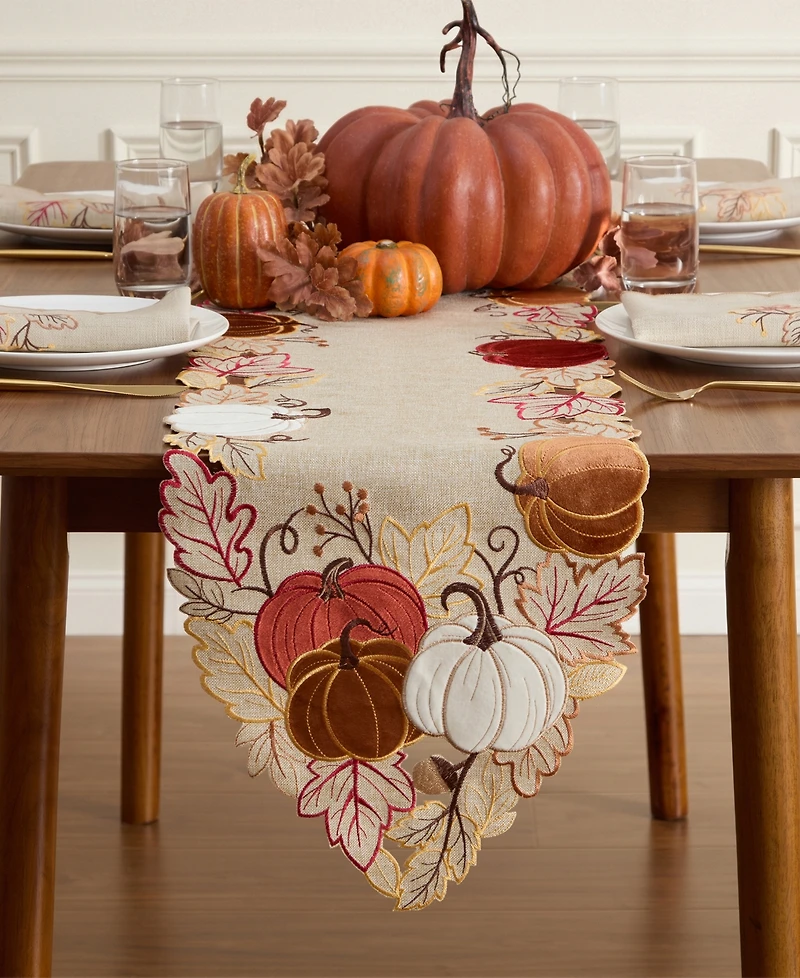 Elrene Pumpkin Picking Table Runner, 14" x 72"