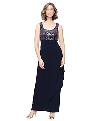 Alex Evening Women's Long Matte Jersey Empire Waist Dress