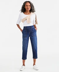 Style & Co Women's High-Rise Pull-On Utility Ankle Jeans, Macy's Exclusive