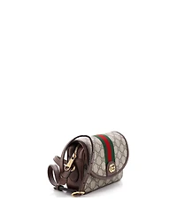 Pre-Owned Gucci Mini Ophidia Flap Shoulder Bag Gg Coated Canvas