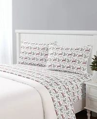 Sanders Holiday Printed Microfiber 4-Pc. Sheet Set, King