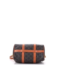 Pre-Owned Celine Medium Boston Bag Triomphe Coated Canvas