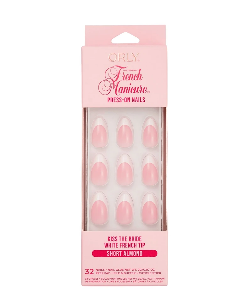 Orly Kiss The Bride French Manicure Short Almond Press-On Nails Set
