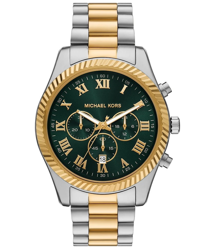 Michael Michael Kors Men's Lexington Chronograph Two-Tone Stainless Steel Watch 44mm